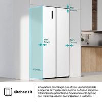 Miniatura 10 de FRIGORIFICO AMERICANO HISENSE RS3P538NEWE NOFROST E BLANCO