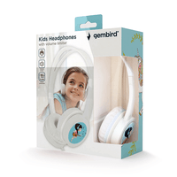 Miniatura 1 de AURICULARES PARA NIÑOS GEMBIRD CONTROL DE VOLUMEN BLANCO