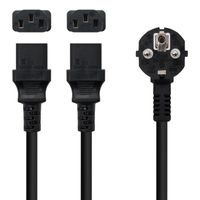 Miniatura 3 de Nanocable Cable aliment. CEE7-M a 2xC13-H 3 m