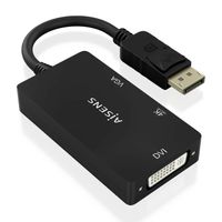 Miniatura 2 de AISENS Conversor Displayport V1 2 a VGA DVI HDMI  DP 1 2 M VGA H DVI H HDMI H 4K  Negro  15cm