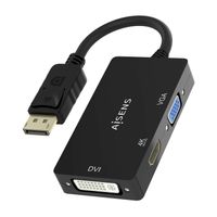 Miniatura 4 de AISENS Conversor Displayport V1 2 a VGA DVI HDMI  DP 1 2 M VGA H DVI H HDMI H 4K  Negro  15cm