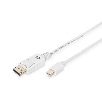 Miniatura 1 de DISPLAYPORT CONNECTION CABLE  MINI  DP - DP M/M  2.0M  W/INTERLOCK  DP1.1A CONFORM, WH