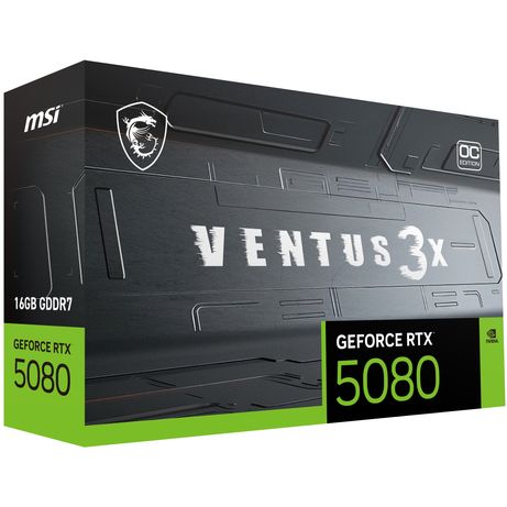 MSI GeForce RTX 5080 VENTUS 3X OC PLUS 16GB GDDR7 DLSS 4 - Imagen 3 de 14 MSI GeForce RTX 5080 VENTUS 3X OC PLUS 16GB GDDR7 DLSS 4 - Imagen 3 de 14