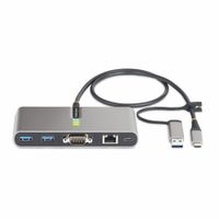 Miniatura 4 de Hub USB-C/USB-A de 2 Puertos con Red RJ45 y Serie DB9 RS232