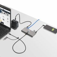 Miniatura 9 de Hub USB-C/USB-A de 2 Puertos con Red RJ45 y Serie DB9 RS232
