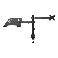 Miniatura 1 de SOPORTE MESA MONITOR Y PORTATIL COOLBOX MP01 17"-32" 8KG NEGRO 2 BRAZOS