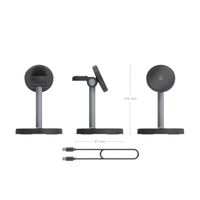 Miniatura 5 de Aisens Cargador Inalámbrico USBC 15W 3 en 1 Negro