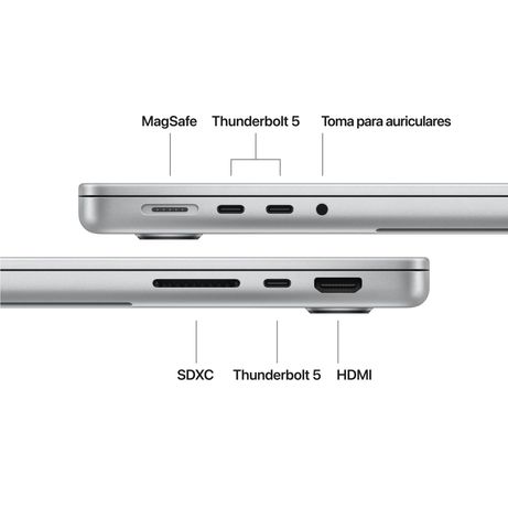 14-inch MacBook Pro: Apple M5 Max chip with 18-core CPU and 32-core GPU 36GB 2TB SSD - Silver - Imagen 8 de 10 14-inch MacBook Pro: Apple M5 Max chip with 18-core CPU and 32-core GPU 36GB 2TB SSD - Silver - Imagen 8 de 10