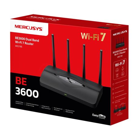 ROUTER WIFI 7 TRIPLE BANDA MERCUSYS MR27BE BE3600 4P 3.6Gbps 2x2.5Gbps 2x1Gbps EASYMESH - Imagen 4 de 4 ROUTER WIFI 7 TRIPLE BANDA MERCUSYS MR27BE BE3600 4P 3.6Gbps 2x2.5Gbps 2x1Gbps EASYMESH - Imagen 4 de 4