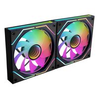 Miniatura 3 de KIT 2xVENTILADOR INTERNO ARGB MARS GAMING MF3DPROX2R NEGRO 120mm ARGB 360º PWM ASPAS INVERTIDAS