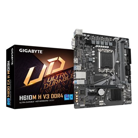 PLACA GIGABYTE H610M H V3 DDR4,INTEL,1700,H610,2DDR4,64GB,VGA+HDMI,GBLAN,4SATA3+M.2,4USB3.2,MATX - Imagen 2 de 6 PLACA GIGABYTE H610M H V3 DDR4,INTEL,1700,H610,2DDR4,64GB,VGA+HDMI,GBLAN,4SATA3+M.2,4USB3.2,MATX - Imagen 2 de 6
