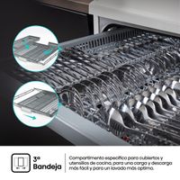 Miniatura 8 de LAVAVAJILLAS 60 CM HISENSE HS643C90W C 16 CUBIERTOS BLANCO