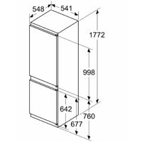Miniatura 8 de FRIGORIFICO COMBI INTEGRABLE BALAY 3KIE734F NOFROST E ALTO 177 CM ANCHO 55 CM