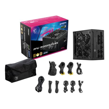 Fuente Alimentación 1000W MSI MPG A1000GS PCIE5 80 PLUS Gold Fully-Modular Negro - Imagen 5 de 5 Fuente Alimentación 1000W MSI MPG A1000GS PCIE5 80 PLUS Gold Fully-Modular Negro - Imagen 5 de 5