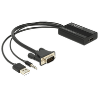 Miniatura 1 de ADAPTADOR VGA A HDMI CON AUDIO+USB DELOCK 62597