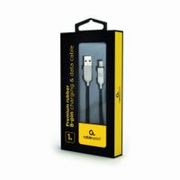 Miniatura 3 de CABLE DE DATOS Y CARGA GEMBIRD 8 PINES DE CAUCHO PREMIUM, 1 M, NEGRO