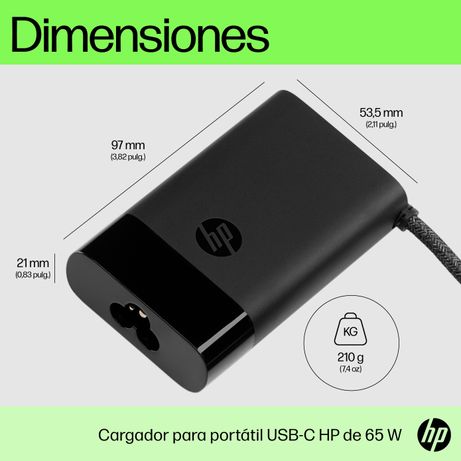 CARGADOR PARA PORT TIL USB-C DE 65 W HP - Imagen 6 de 10 CARGADOR PARA PORT TIL USB-C DE 65 W HP - Imagen 6 de 10