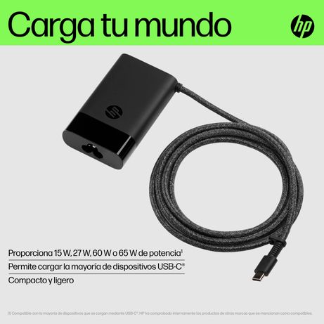 CARGADOR PARA PORT TIL USB-C DE 65 W HP - Imagen 8 de 10 CARGADOR PARA PORT TIL USB-C DE 65 W HP - Imagen 8 de 10