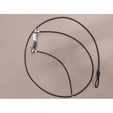 CERRADURA COMBINADA DE DOBLE CABEZAL.4mmX150cm+30CM para Kensington portátil, PC, monitor - Imagen 1 de 2 CERRADURA COMBINADA DE DOBLE CABEZAL.4mmX150cm+30CM para Kensington portátil, PC, monitor - Imagen 1 de 2