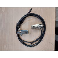 Miniatura 2 de CERRADURA COMBINADA DE DOBLE CABEZAL.4mmX150cm+30CM para Kensington portátil, PC, monitor