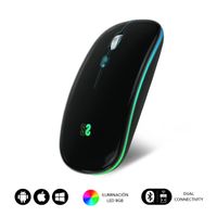 Miniatura 2 de RATON SUBBLIM INALAMBRICO LED DUAL FLAT NEGRO