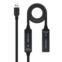 Miniatura 2 de CABLE USB NANO CABLE USB3.0 A/M - USB3.0 A/H 10.0M NEGRO ALARGADOR C/AMPLIFICADOR