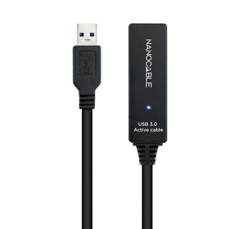 CABLE USB NANO CABLE USB3.0 A/M - USB3.0 A/H 10.0M NEGRO ALARGADOR C/AMPLIFICADOR - Imagen 4 de 5 CABLE USB NANO CABLE USB3.0 A/M - USB3.0 A/H 10.0M NEGRO ALARGADOR C/AMPLIFICADOR - Imagen 4 de 5