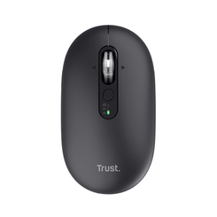 MOUSE TRUST WIRELESS SERON HYPSCROLL SLIM 400-2400DPI 6 BOTONES RECARGABLE FSC GRS NEGRO