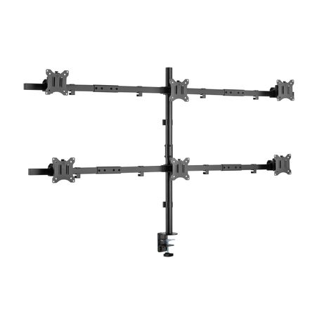 SOPORTE DE MESA EQUIP 650160 PARA 6 PANTALLAS DE 17"-32" Max. 7Kg POR PANTALLA Max.VESA 100x100 - Imagen 2 de 10 SOPORTE DE MESA EQUIP 650160 PARA 6 PANTALLAS DE 17"-32" Max. 7Kg POR PANTALLA Max.VESA 100x100 - Imagen 2 de 10