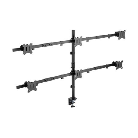 SOPORTE DE MESA EQUIP 650160 PARA 6 PANTALLAS DE 17"-32" Max. 7Kg POR PANTALLA Max.VESA 100x100 - Imagen 5 de 10 SOPORTE DE MESA EQUIP 650160 PARA 6 PANTALLAS DE 17"-32" Max. 7Kg POR PANTALLA Max.VESA 100x100 - Imagen 5 de 10