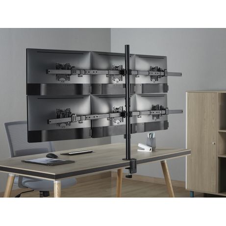SOPORTE DE MESA EQUIP 650160 PARA 6 PANTALLAS DE 17"-32" Max. 7Kg POR PANTALLA Max.VESA 100x100 - Imagen 10 de 10 SOPORTE DE MESA EQUIP 650160 PARA 6 PANTALLAS DE 17"-32" Max. 7Kg POR PANTALLA Max.VESA 100x100 - Imagen 10 de 10