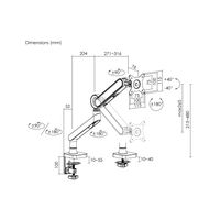 Miniatura 7 de SOPORTE DE MESA EQUIP 650184 PARA 1 PANTALLA DE 17"-35" NEGRO DE ALUMINIO Max. 10.5Kg POR PANTALLA M