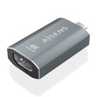 Miniatura 3 de AISENS Adaptador Conversor Aluminio USB C a HDMU 4K 60Hz  USB C M HDMI H  Gris