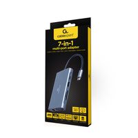 Miniatura 6 de ADAPTADOR MULTIP GEMBIRD USBC 7EN1 HUB3.0,HDMI,VGA,PD,LECTOR TARJETAS,AUDIOGRIS