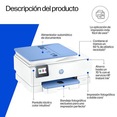 Impresora HP ENVY Photo Envy 7931 All-in-One Color Impresora Multifunción A4 Wifi Thermal Inkjet Dúplex - Imagen 4 de 20 Impresora HP ENVY Photo Envy 7931 All-in-One Color Impresora Multifunción A4 Wifi Thermal Inkjet Dúplex - Imagen 4 de 20