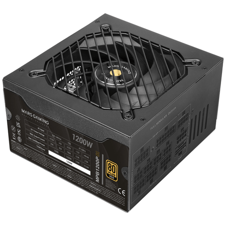 FUENTE DE ALIMENTACION MODULAR MARS GAMING 1200W MPB1200PSI ATX 3.1 80 PLUS GOLD PFC ACTIVO NEGRO - Imagen 1 de 13 FUENTE DE ALIMENTACION MODULAR MARS GAMING 1200W MPB1200PSI ATX 3.1 80 PLUS GOLD PFC ACTIVO NEGRO - Imagen 1 de 13