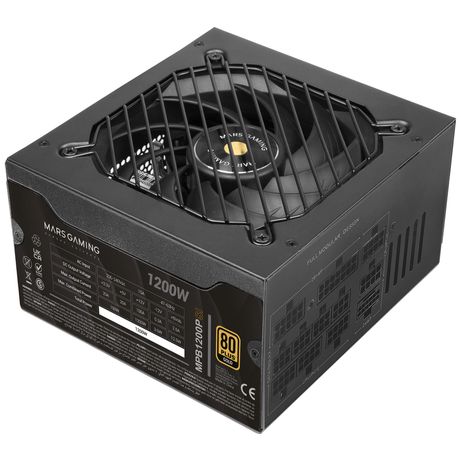 FUENTE DE ALIMENTACION MODULAR MARS GAMING 1200W MPB1200PSI ATX 3.1 80 PLUS GOLD PFC ACTIVO NEGRO - Imagen 3 de 13 FUENTE DE ALIMENTACION MODULAR MARS GAMING 1200W MPB1200PSI ATX 3.1 80 PLUS GOLD PFC ACTIVO NEGRO - Imagen 3 de 13