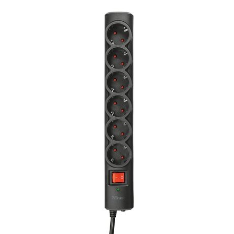 REGLETA TRUST - 6 TOMAS SCHUKO - PROTECCION - INTERRUPTOR ON/OFF - COLOR NEGRO 21059 - Imagen 3 de 4 REGLETA TRUST - 6 TOMAS SCHUKO - PROTECCION - INTERRUPTOR ON/OFF - COLOR NEGRO 21059 - Imagen 3 de 4