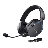 Miniatura 2 de HEADSET BLUETOOTH TRUST GAMING FAYZO GXT 491 NEGRO 24901 BT Y USB 2.4Ghz MICROFONO DESMONTABLE Y FLEXIBLE CARGA USB-C CONTROLES EN LA OREJA RGB