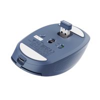 Miniatura 6 de MOUSE TRUST WIRELESS Y BLUETOOTH OZAA 24934 AZUL RECARGABLE- SENSOR OPTICO - 6 BOTONES - 800/1600/3200DPI - RECEPTOR USB-A/USB-C