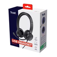 Miniatura 7 de HEADSET TRUST AYDA 25088 USB MICROFONO PLEGABLE DIADEMA AJUSTABLE