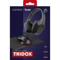 Miniatura 10 de BUNDLE TRUST GAMING GXT 790 TRIDOX AUR ZIROX+ RAT FELOX+ALFOMBRILLA NEGRO 25117