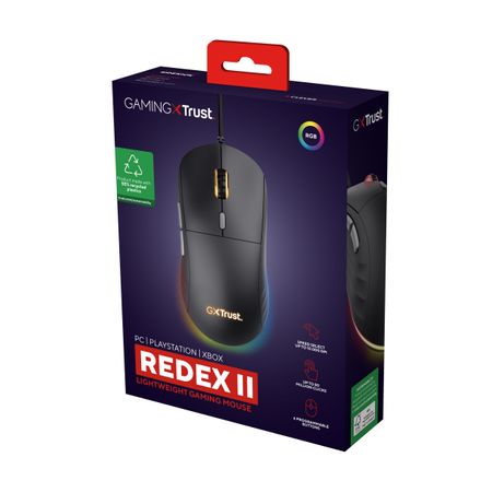 MOUSE TRUST GAMING RGB GXT 925 REDEXII 25125 USB ILUMINACION RGB 10000DPI 6 BOTONES PROGRAMABLES - Imagen 8 de 12 MOUSE TRUST GAMING RGB GXT 925 REDEXII 25125 USB ILUMINACION RGB 10000DPI 6 BOTONES PROGRAMABLES - Imagen 8 de 12