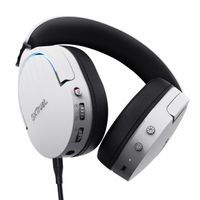 Miniatura 5 de HEADSET BLUETOOTH TRUST GAMING FAYZO GXT 491 BLANCO 25304 BT Y USB 2.4Ghz MICROFONO DESMONTABLE Y FLEXIBLE CARGA USB-C CONTROLES EN LA OREJA RGB