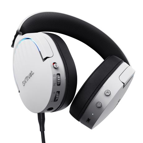 HEADSET BLUETOOTH TRUST GAMING FAYZO GXT 491 BLANCO 25304 BT Y USB 2.4Ghz MICROFONO DESMONTABLE Y FLEXIBLE CARGA USB-C CONTROLES EN LA OREJA RGB - Imagen 5 de 12 HEADSET BLUETOOTH TRUST GAMING FAYZO GXT 491 BLANCO 25304 BT Y USB 2.4Ghz MICROFONO DESMONTABLE Y FLEXIBLE CARGA USB-C CONTROLES EN LA OREJA RGB - Imagen 5 de 12