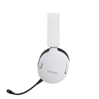 Miniatura 7 de HEADSET BLUETOOTH TRUST GAMING FAYZO GXT 491 BLANCO 25304 BT Y USB 2.4Ghz MICROFONO DESMONTABLE Y FLEXIBLE CARGA USB-C CONTROLES EN LA OREJA RGB