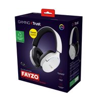 Miniatura 9 de HEADSET BLUETOOTH TRUST GAMING FAYZO GXT 491 BLANCO 25304 BT Y USB 2.4Ghz MICROFONO DESMONTABLE Y FLEXIBLE CARGA USB-C CONTROLES EN LA OREJA RGB
