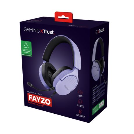 HEADSET TRUST GAMING GXT 489 MORADO FAYZO 25301 MICROFONO DESMONTABLE PLEGABLE CABLE TRENZADO 1,2m JACK 3.5mm CONTROL REMOTO - Imagen 17 de 17 HEADSET TRUST GAMING GXT 489 MORADO FAYZO 25301 MICROFONO DESMONTABLE PLEGABLE CABLE TRENZADO 1,2m JACK 3.5mm CONTROL REMOTO - Imagen 17 de 17