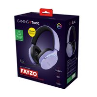 Miniatura 16 de HEADSET BLUETOOTH TRUST GAMING FAYZO GXT 491 LILA 25305 BT Y USB 2.4Ghz MICROFONO DESMONTABLE Y FLEX