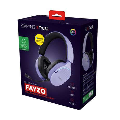 HEADSET BLUETOOTH TRUST GAMING FAYZO GXT 491 LILA 25305 BT Y USB 2.4Ghz MICROFONO DESMONTABLE Y FLEX - Imagen 16 de 16 HEADSET BLUETOOTH TRUST GAMING FAYZO GXT 491 LILA 25305 BT Y USB 2.4Ghz MICROFONO DESMONTABLE Y FLEX - Imagen 16 de 16